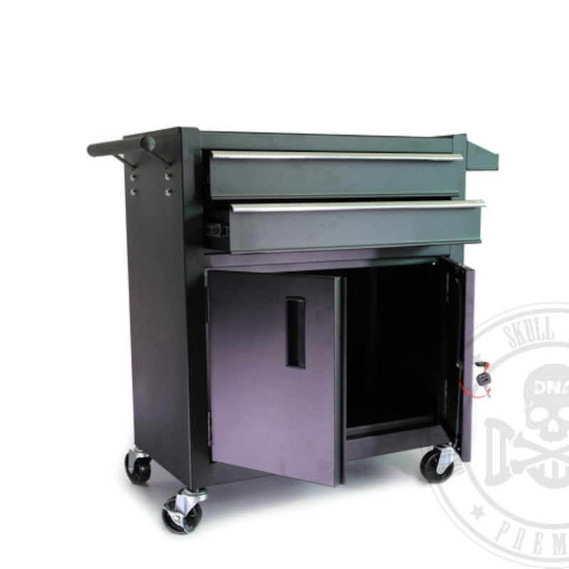 Deluxe Black Cabinet Workstation