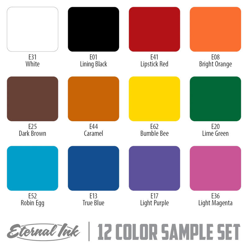 Eternal 12 Colour Sample Ink Set