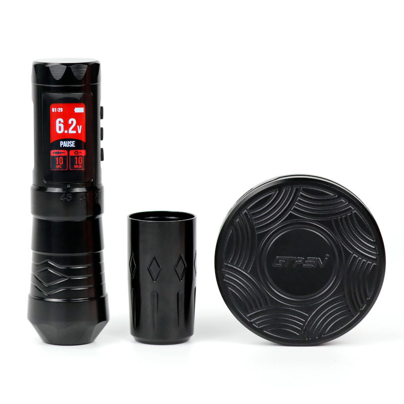 AVA GTS Black Adjustable Tattoo Machine Apprentice Set