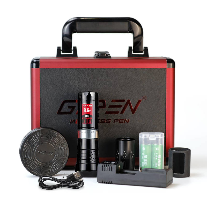 Ava Grey GTS Wireless Tattoo Pen Machine Kit