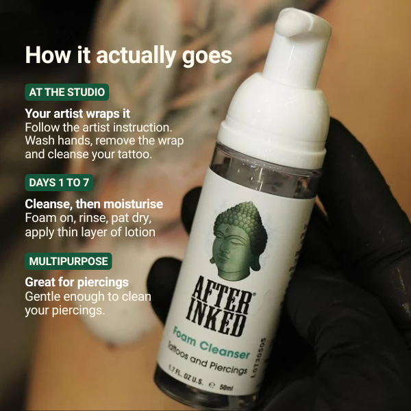 After Inked Tattoo Lotion and Foam Wash Aftercare Bundle