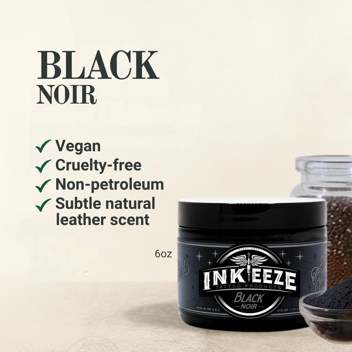 Ink-Eeze Black Tattoo Glide 6oz