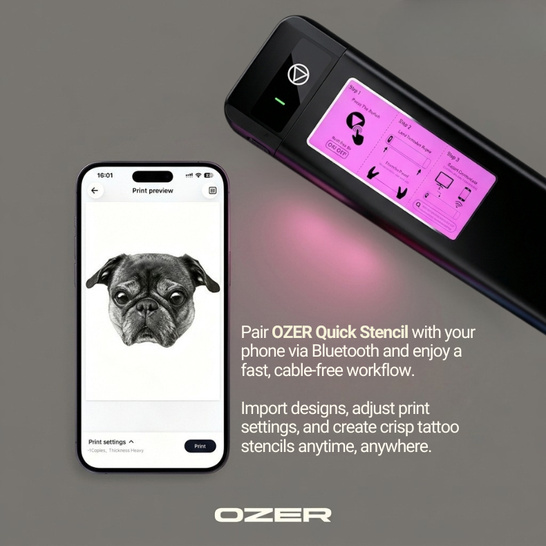 Ozer Quick Stencil Printer + Thermal Paper Bundle