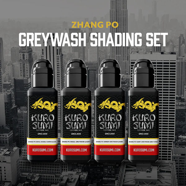 Kuro Sumi Zhang Po 4 Bottle Greywash Shading Set