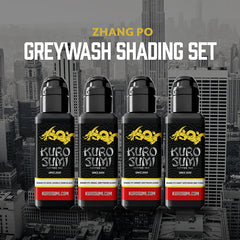 Kuro Sumi Zhang Po 4 Bottle Greywash Shading Set