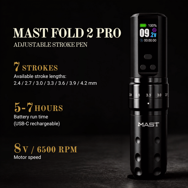 Mast Black Fold 2 Pro Adjustable Stroke Pen