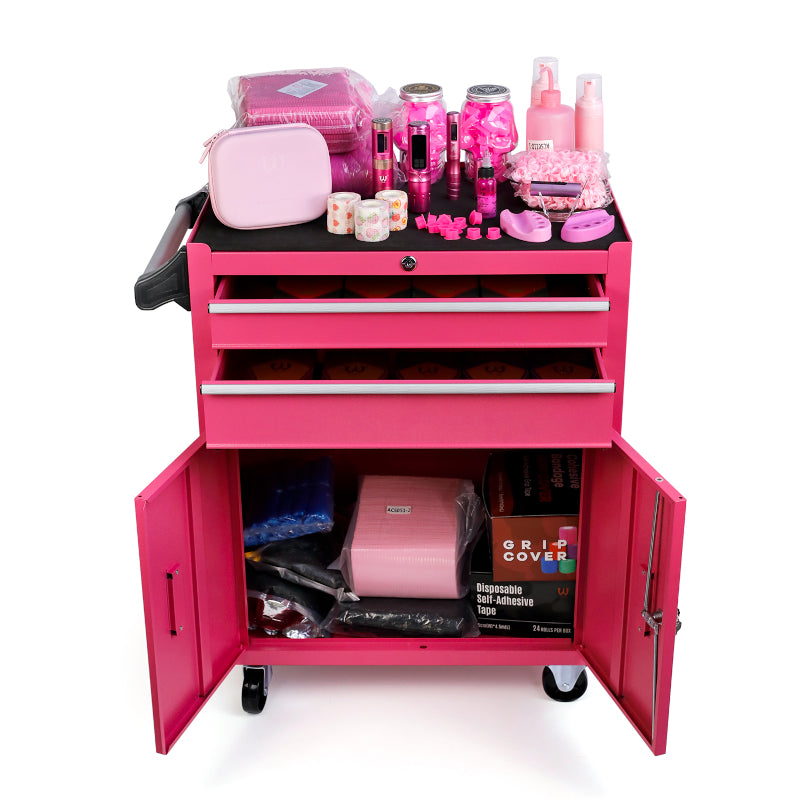 Deluxe Pink Cabinet Workstation