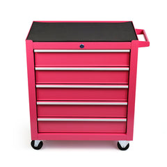 Five Drawer Pink Workstation