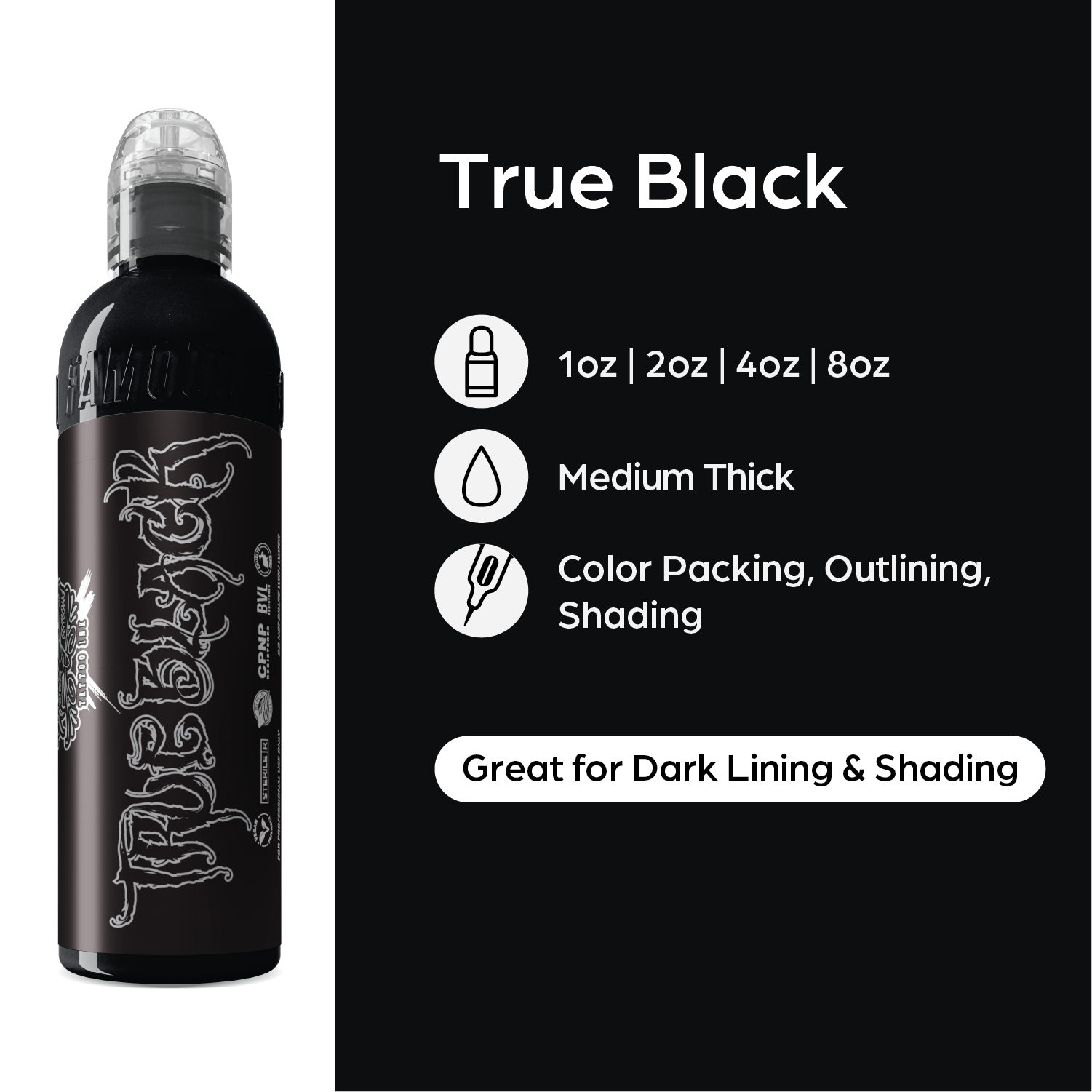 World Famous True Black Ink *Clearance*