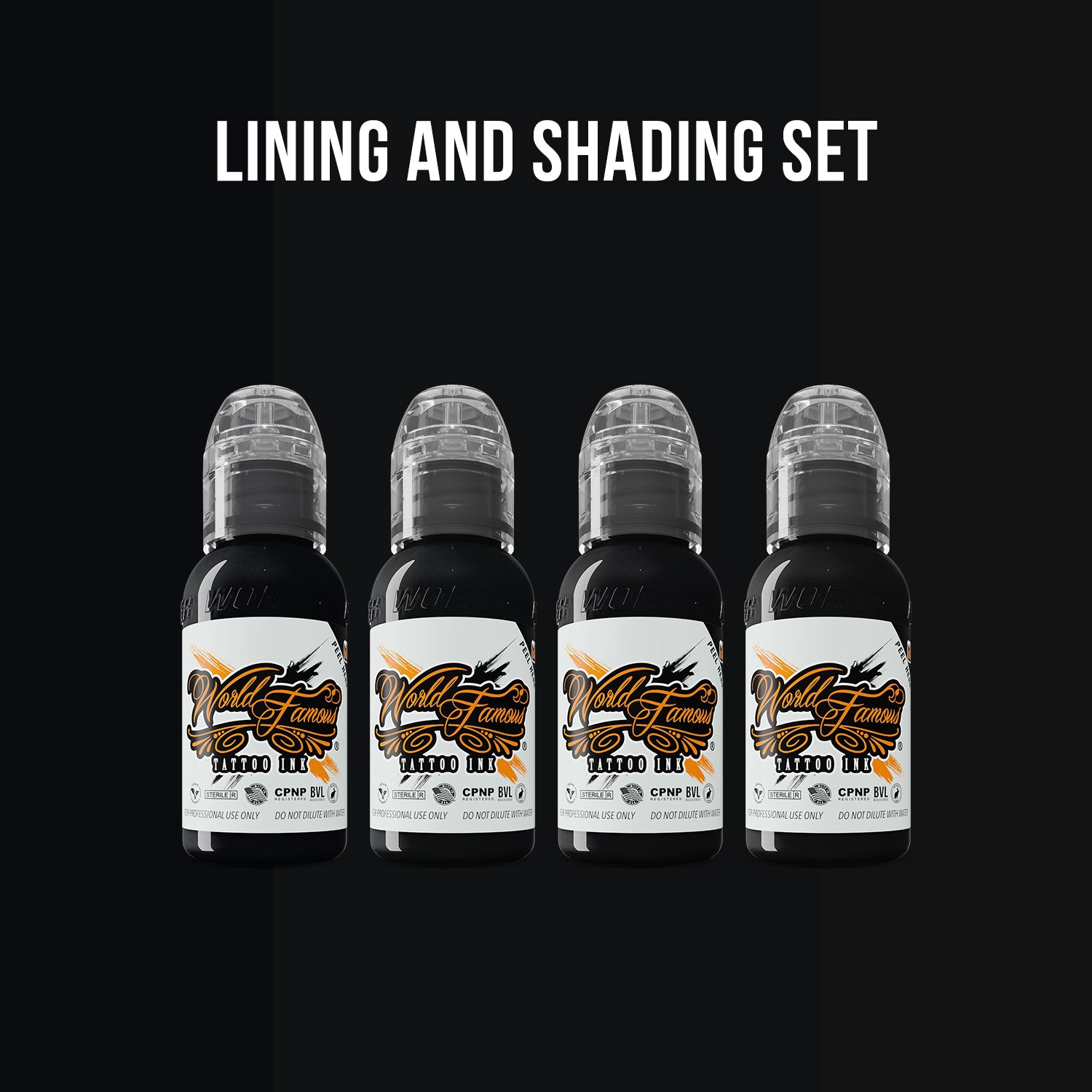 World Famous 4 Bottle Lining and Shading Set
