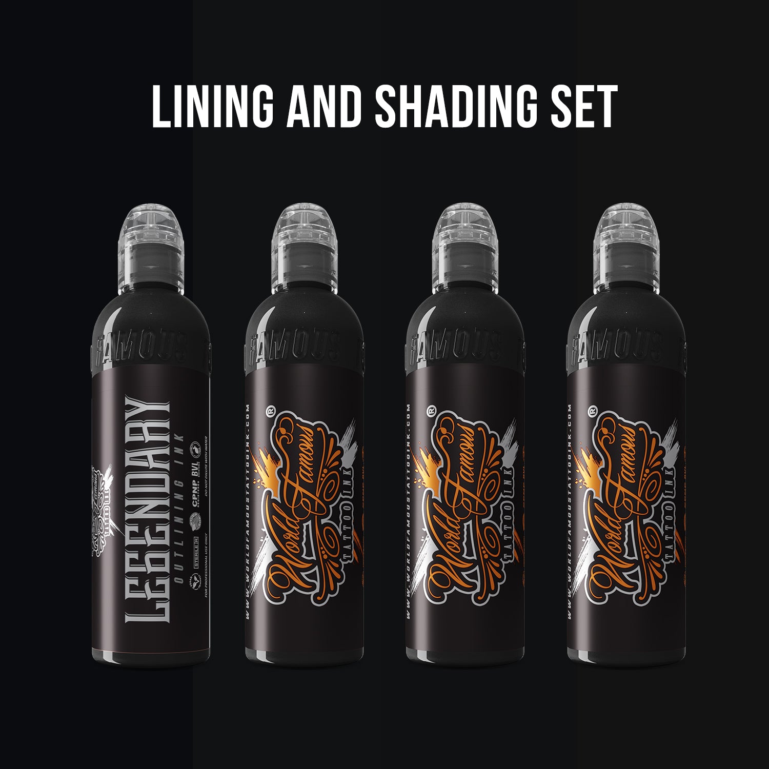 World Famous 4 Bottle Lining and Shading Set
