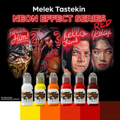 World Famous Melek Tastekin Red Neon Effect Series Set 1oz