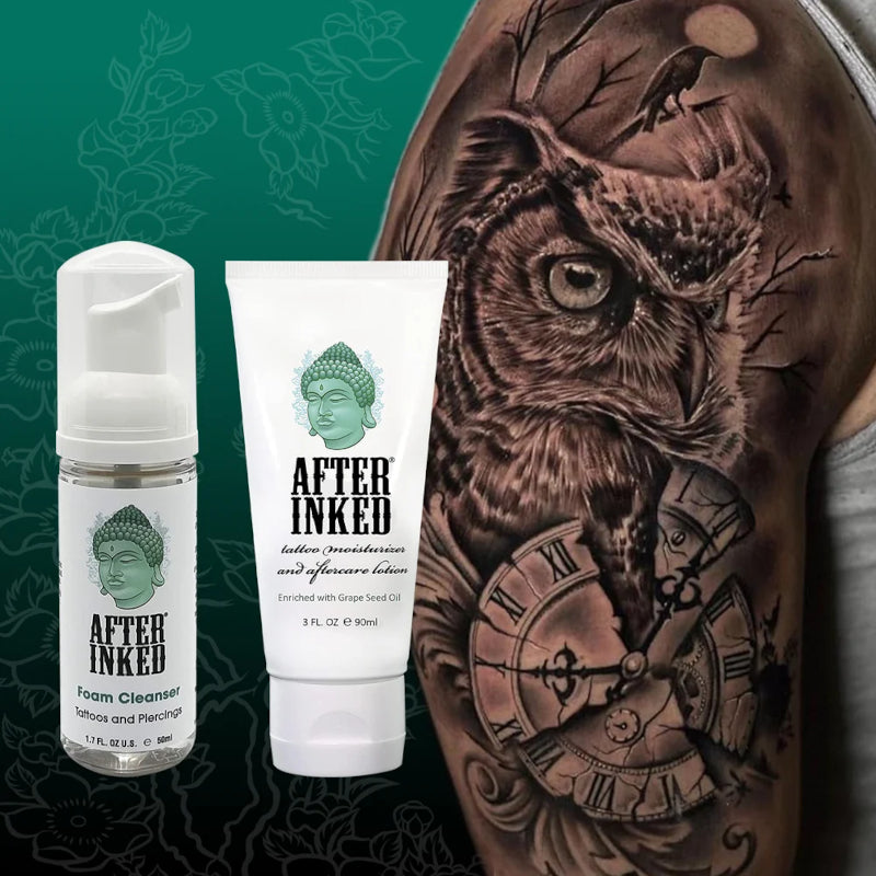 After Inked Tattoo Lotion and Foam Wash Aftercare Bundle