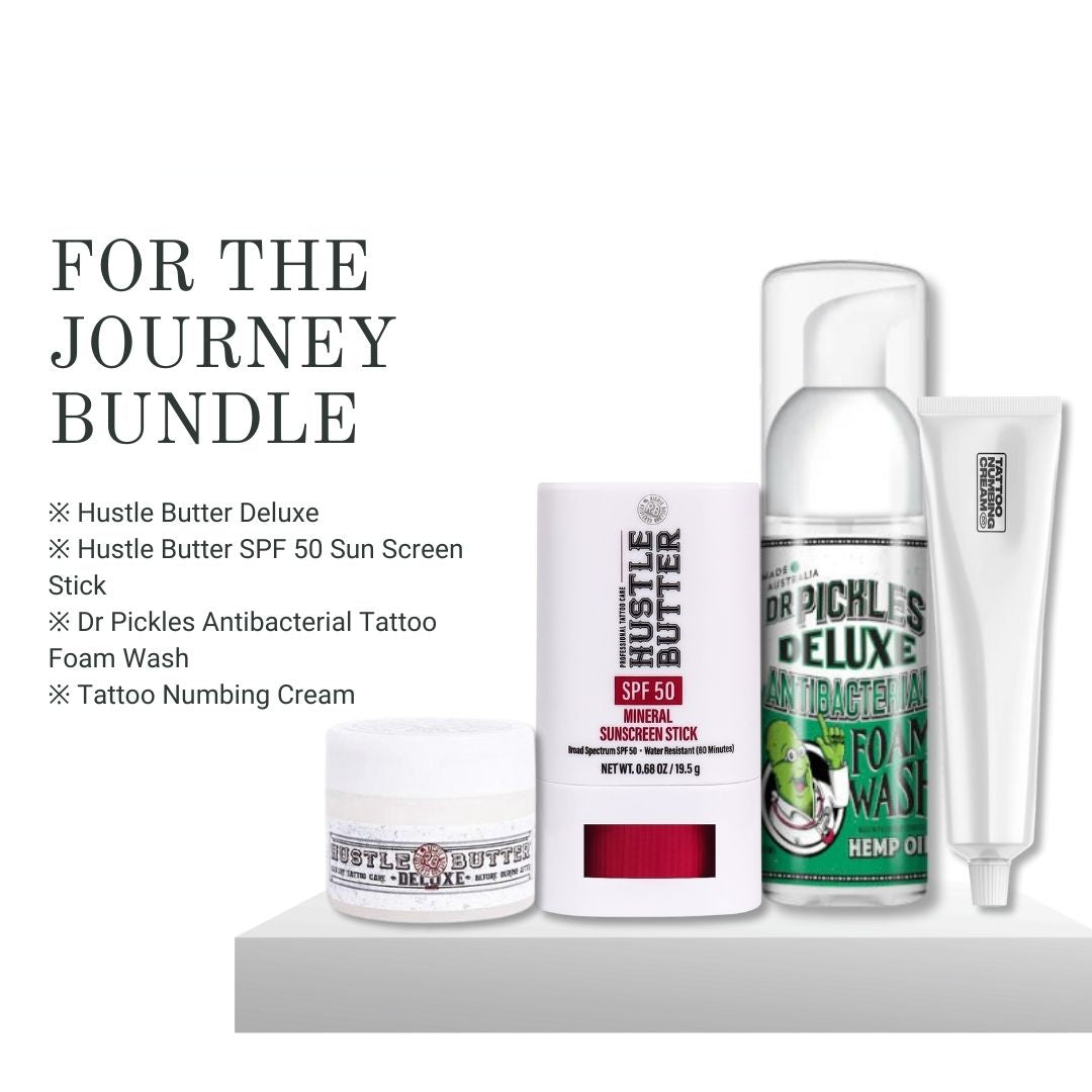1oz Hustle Butter/50ml Dr Pickles Foam Wash/10g Numbing Cream/SPF50 Stick