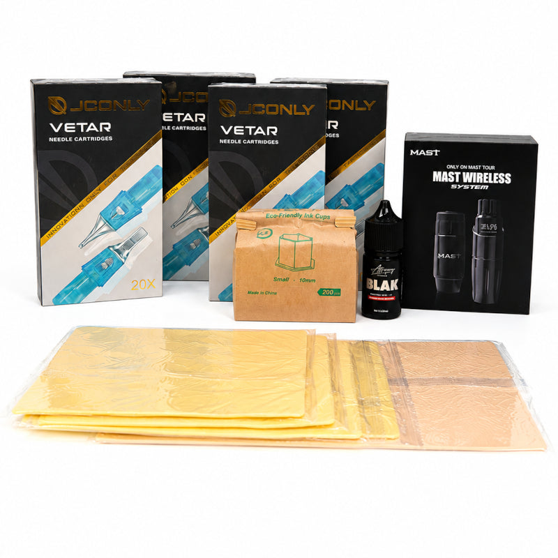 Mast Tour Black Tattoo Machine Beginner Set