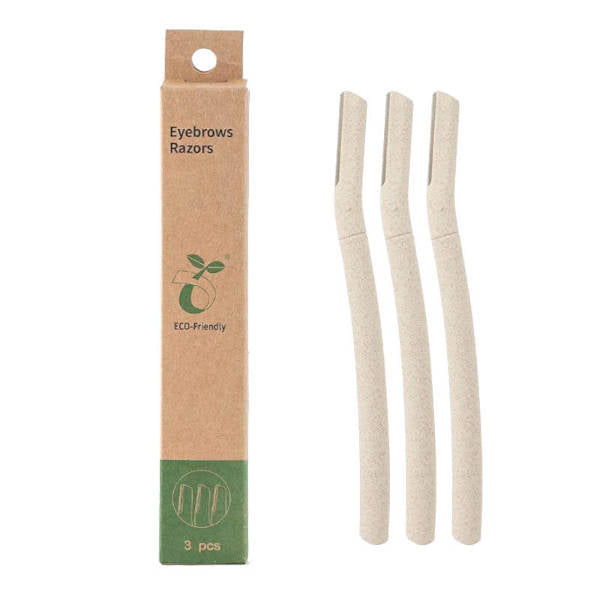 EZ Eco-Friendly POPU 3 Pack Disposable Eyebrow Razors