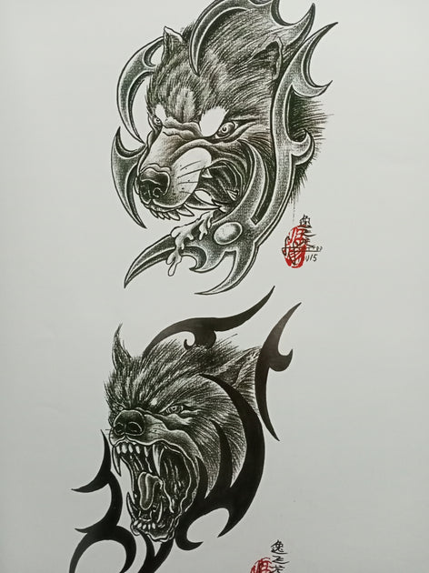 Wolf Tattoo Flash Book – Brett Stewart Tattoo Supplies