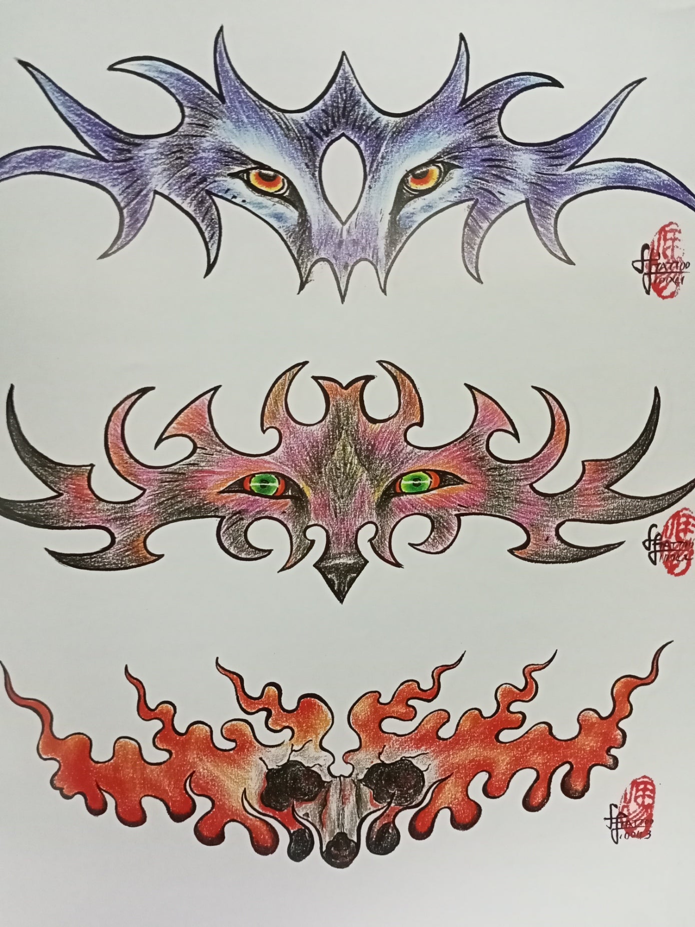 Wolf Tattoo Flash Book