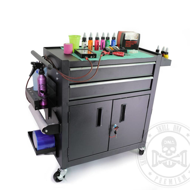 Deluxe Black Cabinet Workstation