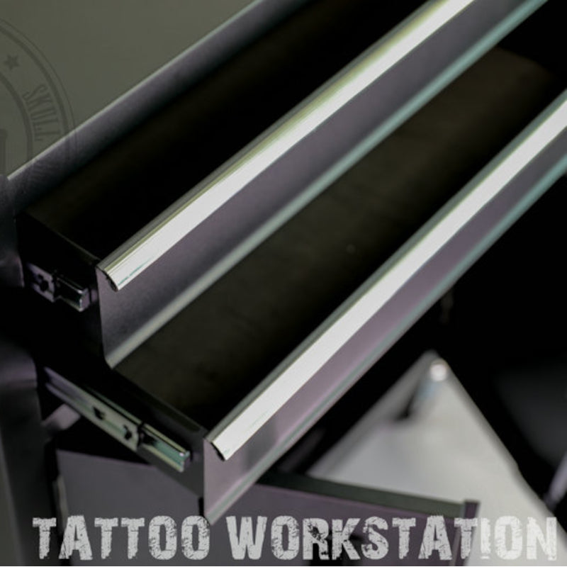 Deluxe Black Cabinet Workstation