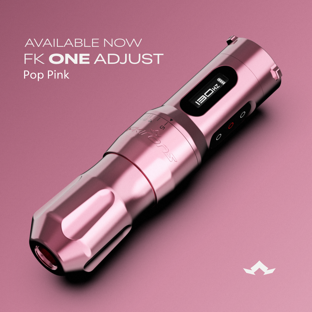 Fk Irons Pop Pink One Adjust Wireless Tattoo Machine