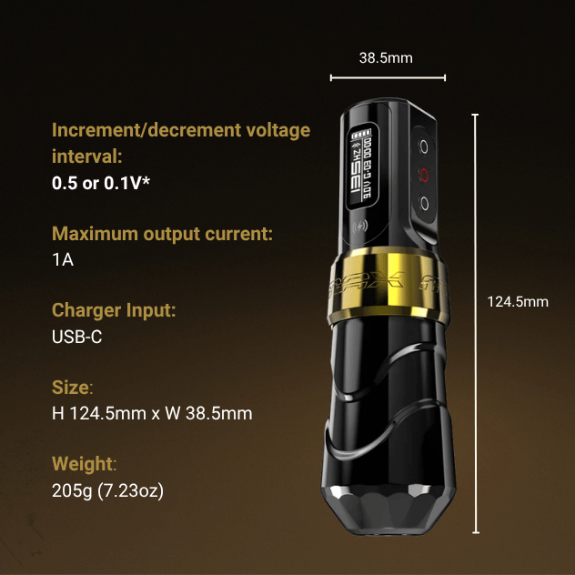 FK Irons Gold Stealth Flux Max Wireless Pen Machine