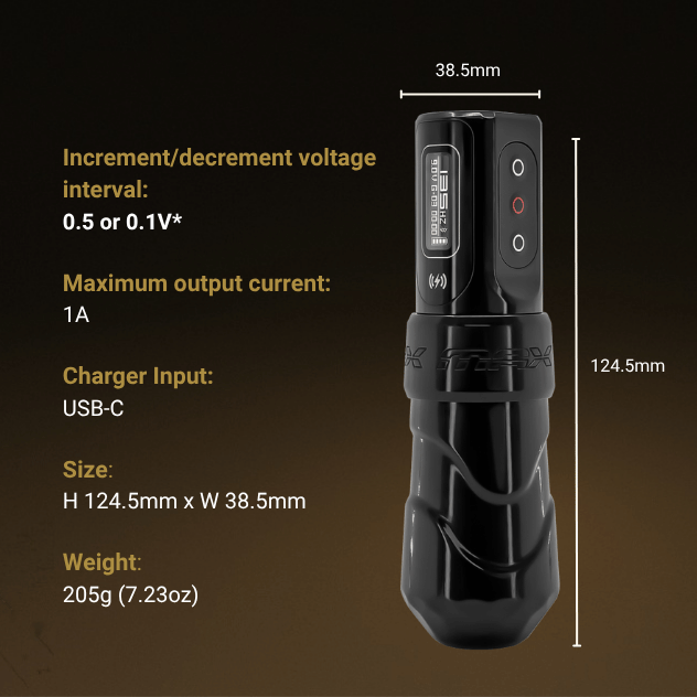 FK Irons Stealth Black Flux Max Wireless Pen Machine