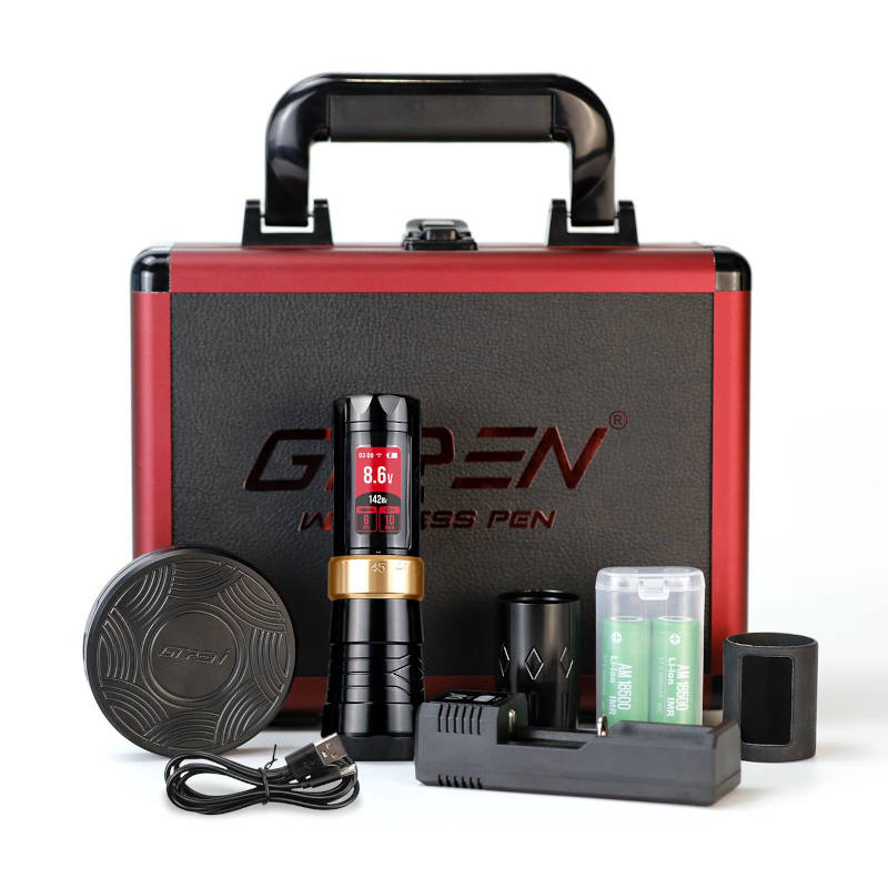 Ava Gold GTS Wireless Tattoo Pen Machine Kit