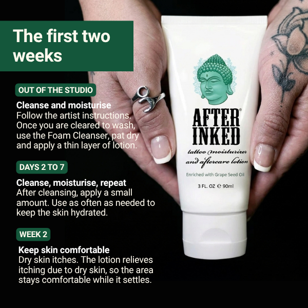 After Inked Tattoo Lotion and Foam Wash Aftercare Bundle