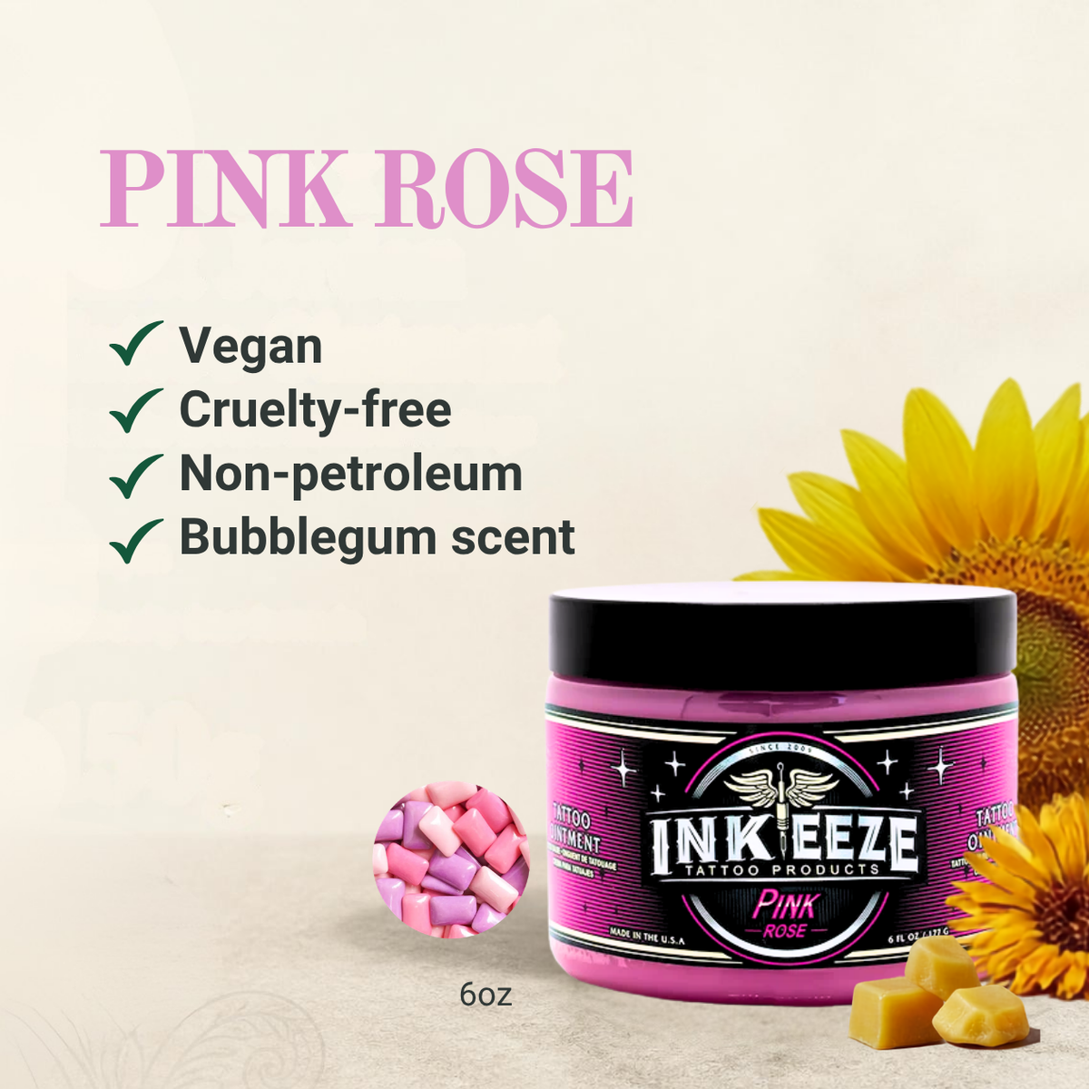 Ink-Eeze Pink Bubblegum Tattoo Glide 6oz