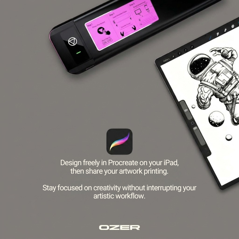 Ozer Quick Stencil Printer + Thermal Paper Bundle