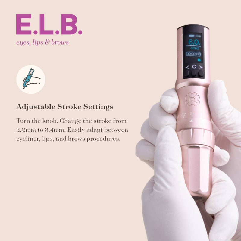 Microbeau Blush Pink E.L.B Adjustable Stroke Pen Machine