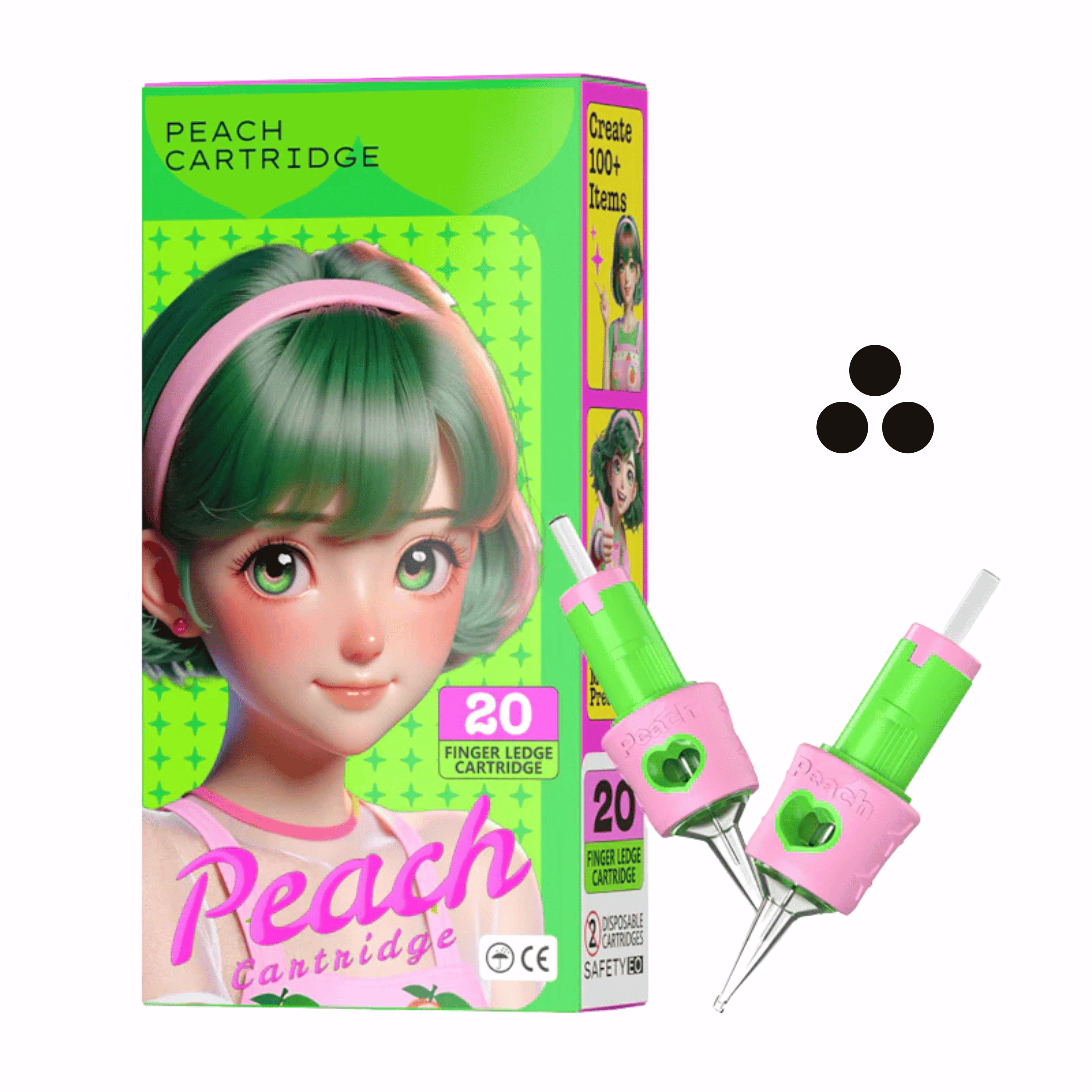 Peach 3 Round Liner Cartridges