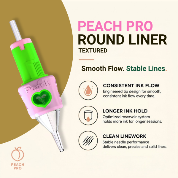 Peach Pro 1 Round Liner Cartridges