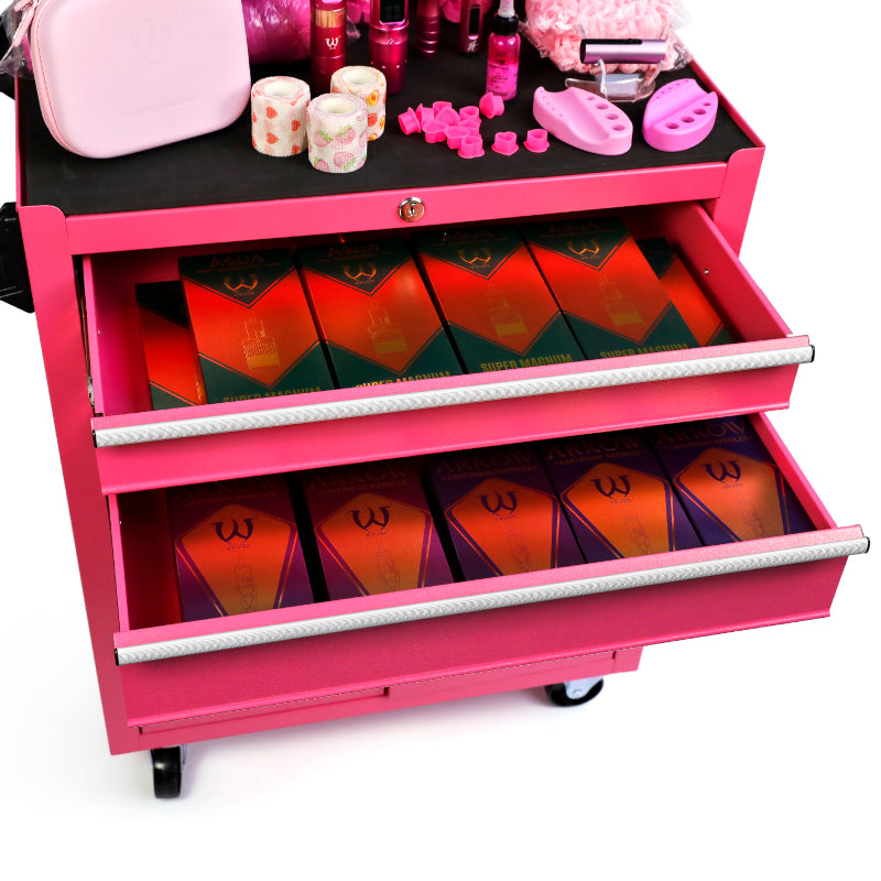 Deluxe Pink Cabinet Workstation