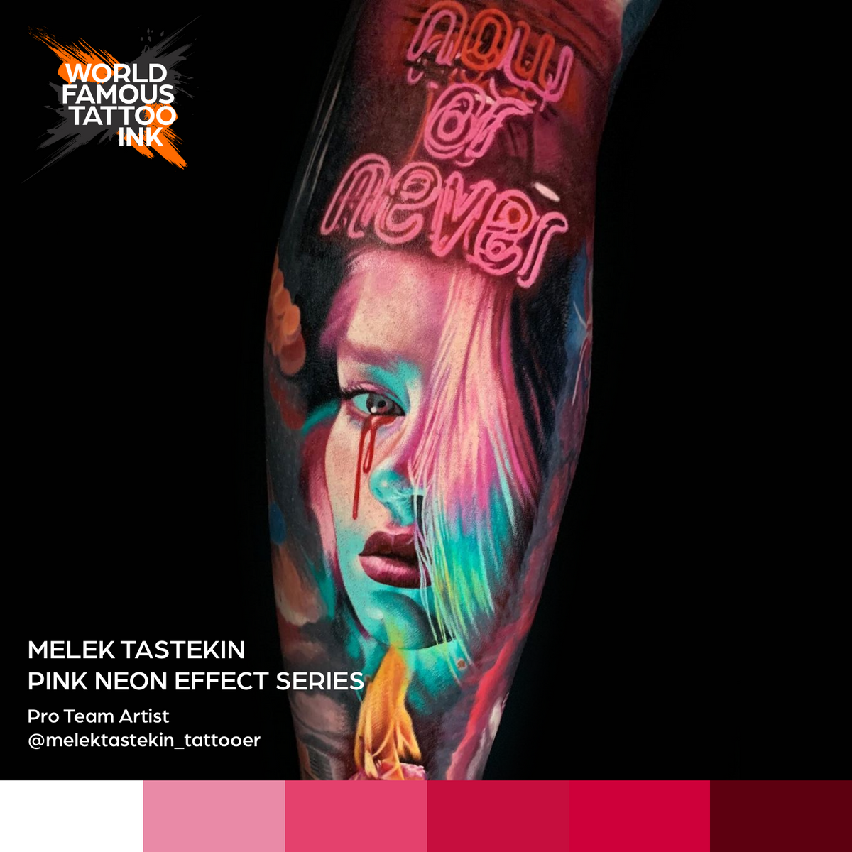 World Famous Melek Tastekin Pink Neon Effect Series Set 1oz