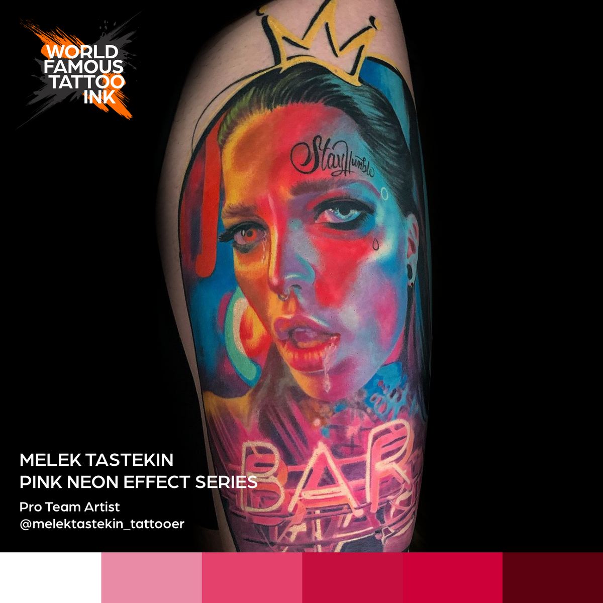 World Famous Melek Tastekin Pink Neon Effect Series Set 1oz
