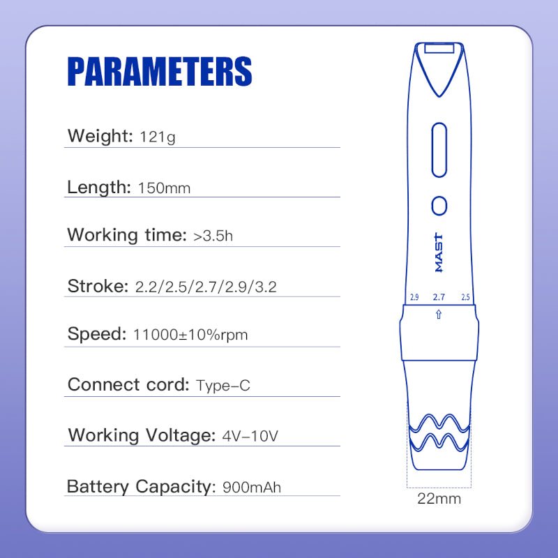 Mast Gold P60 Wireless Pen Machine