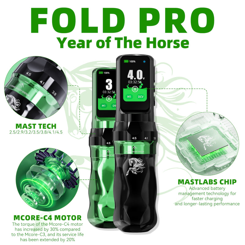 Mast Year of the Horse Pink Fold Pro Wireless Pen Machine