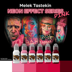 World Famous Melek Tastekin Pink Neon Effect Series Set 1oz