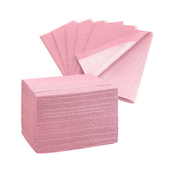 Pink Disposable Bibs (Table Protectors)