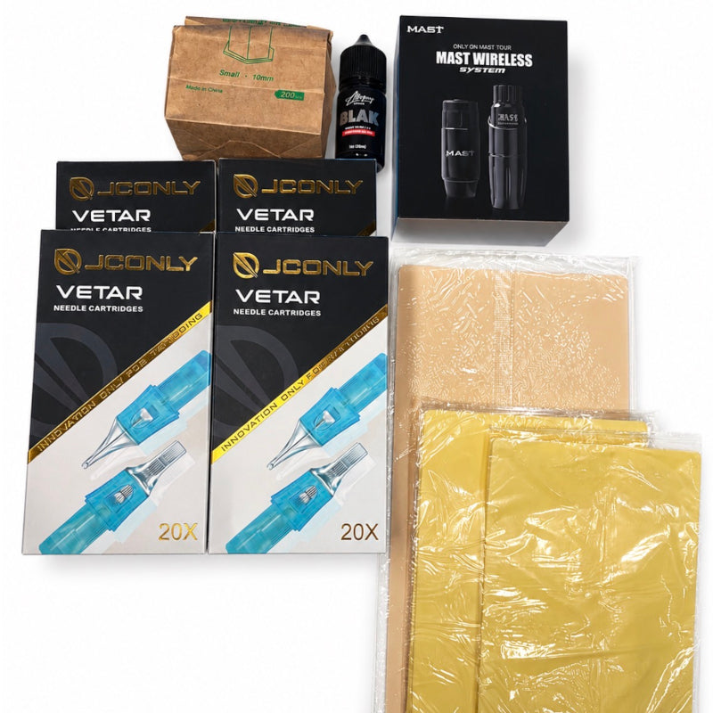 Mast Tour Black Tattoo Machine Beginner Set