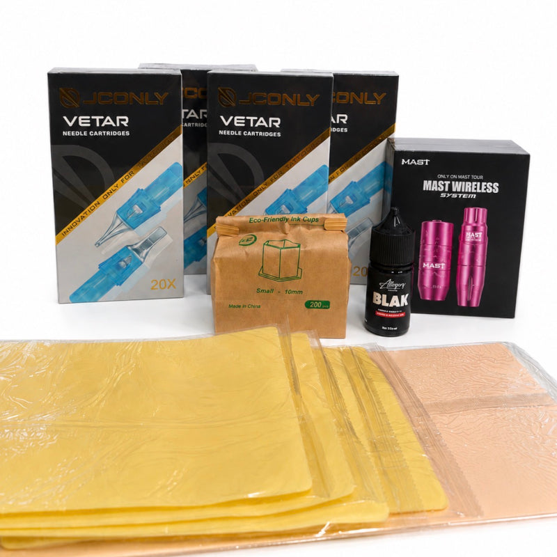 Mast Tour Pink Tattoo Machine Beginner Set