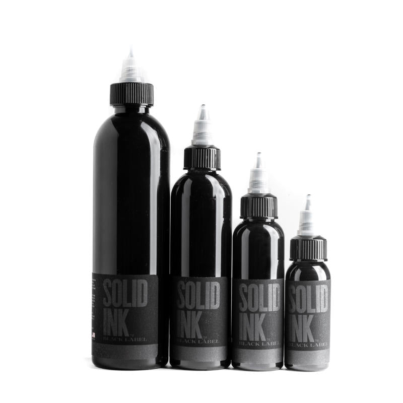 Solid Ink Black Label Lining Black Ink