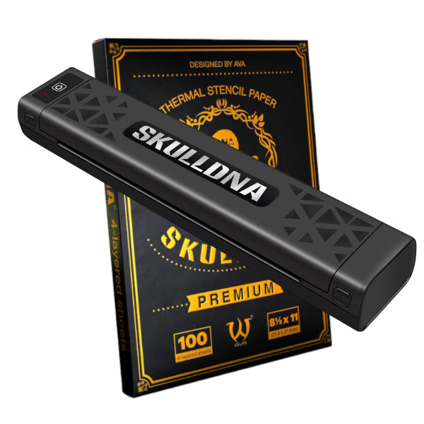 SkullDNA SP20 Thermal Printer and Premium Stencil Paper Bundle
