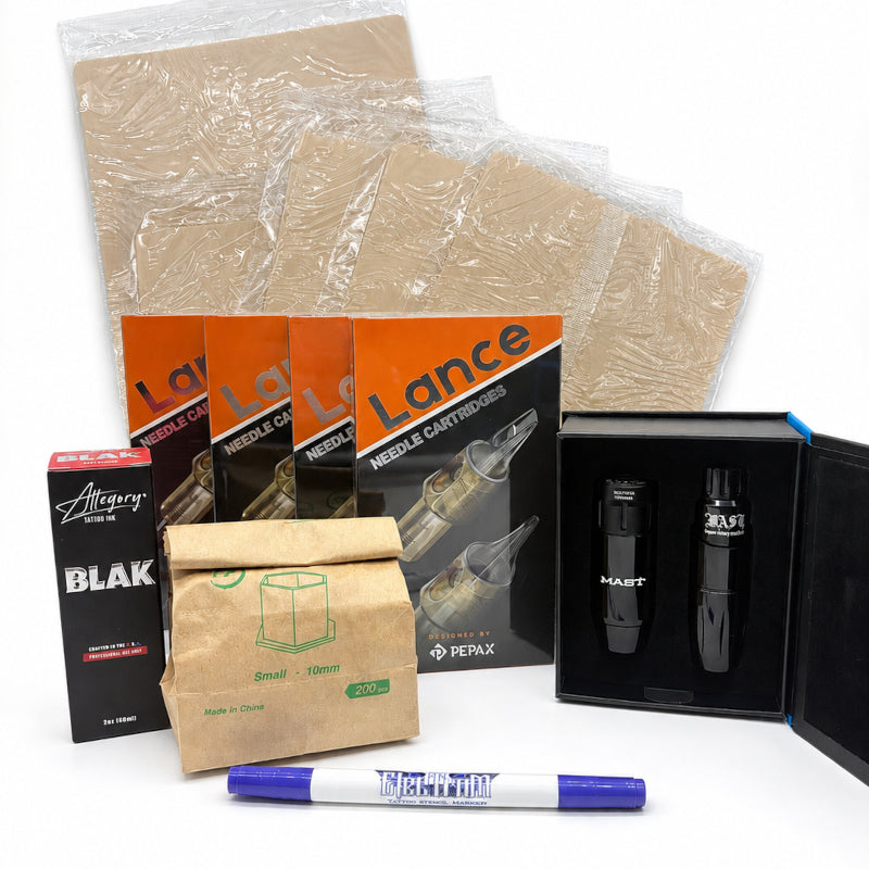Mast Tour Black Tattoo Machine Beginner Set