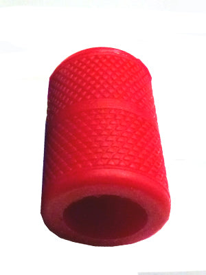 Knurled Silcone Grip Sleeve 1inch red