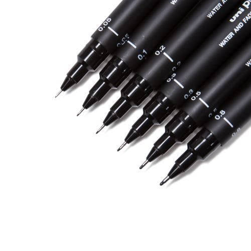 Precision Artist Black Drawing Pens - Set of 6