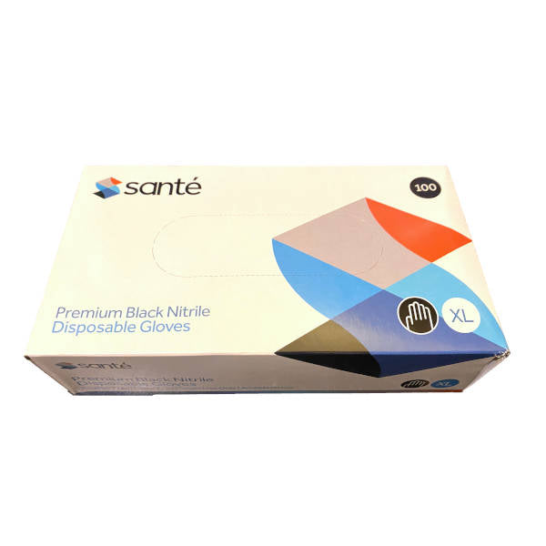 Sante Black Nitrile Gloves Box