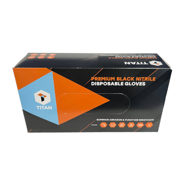 Sante Titan Black Nitrile Gloves - Carton of 10 Boxes